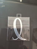 4” Silver Cursive Letter Topper-L