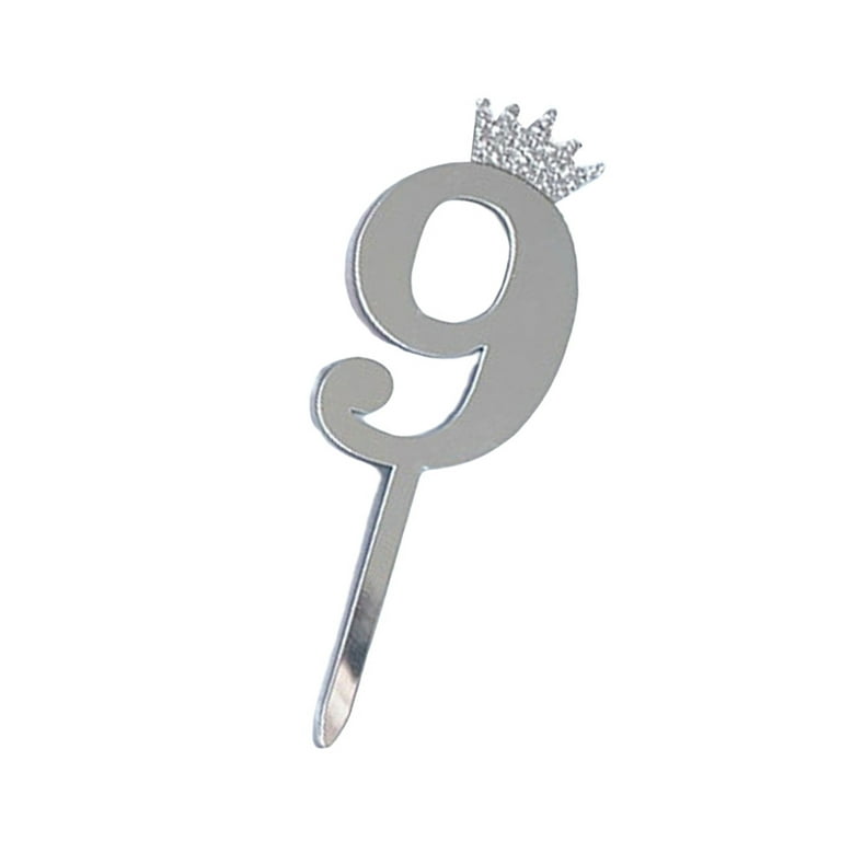 7” Silver Number Topper-9