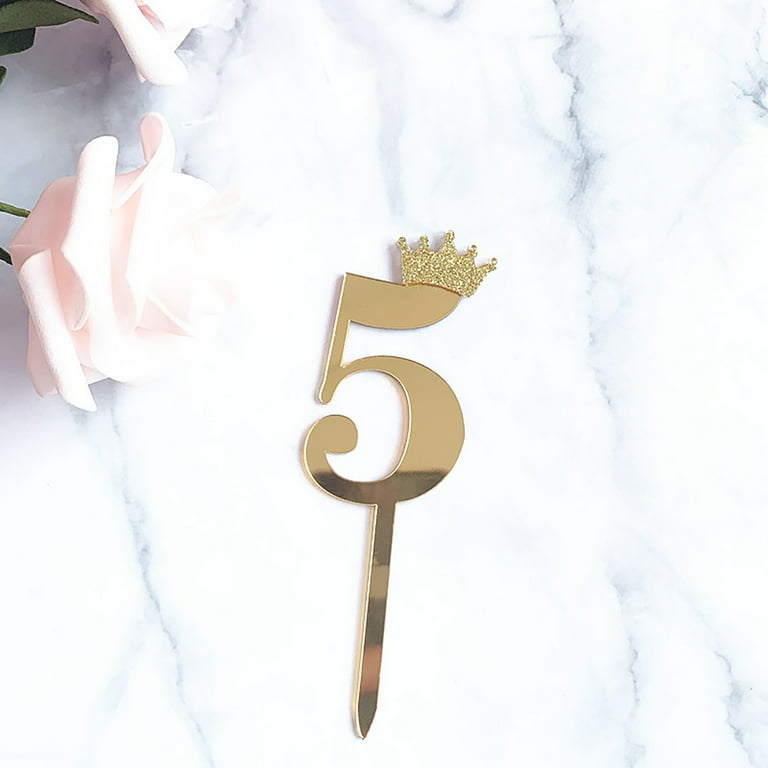 7” Gold Number Topper-5