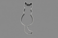 Cat Laying Down Cookie Cutter 3 1/2"