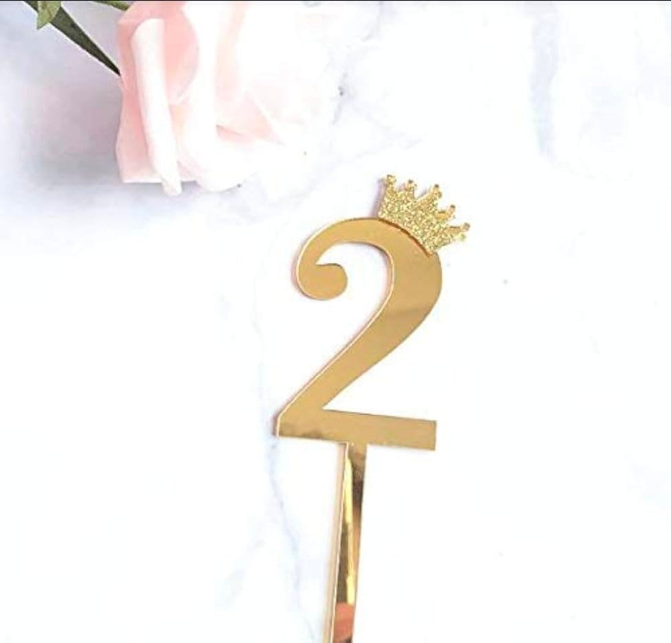 7” Gold Number Topper-2