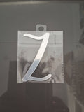 4” Silver Cursive Letter Topper-Z