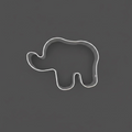 Elephant Cookie Cutter 3.5"