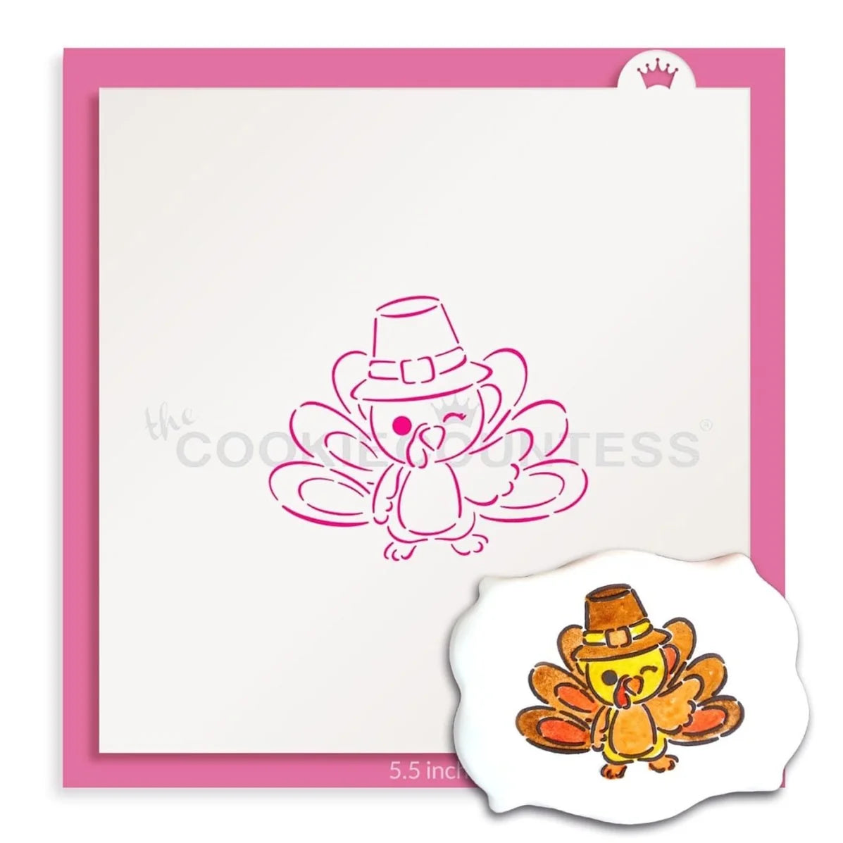 Turkey with a Wink Stencil