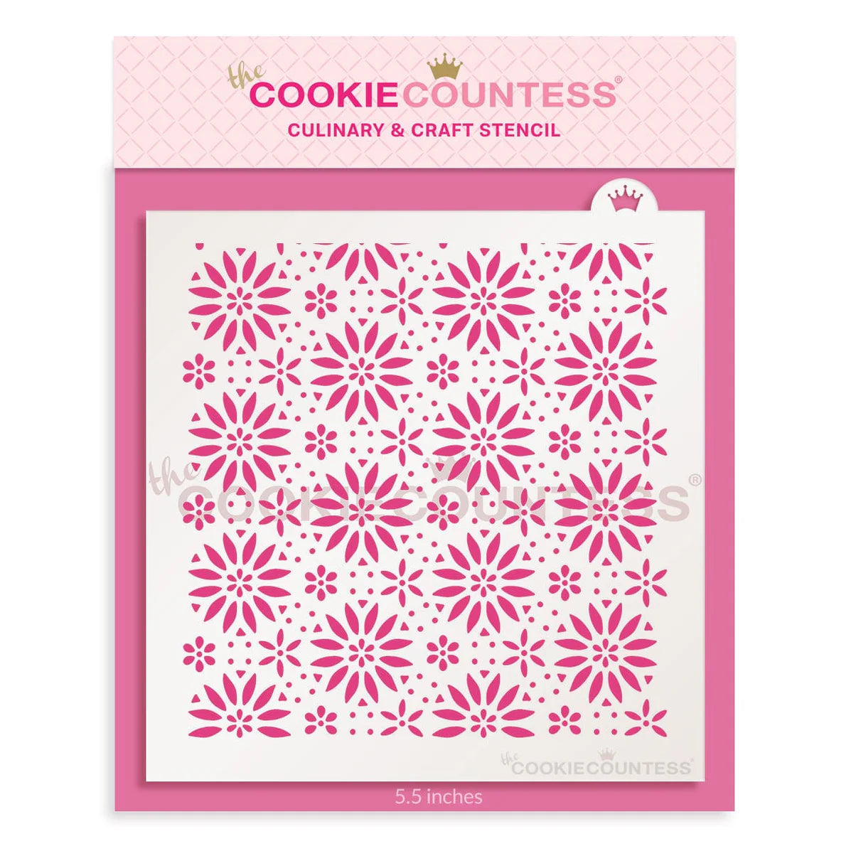 Winter Sky / Poinsettia Background Stencil