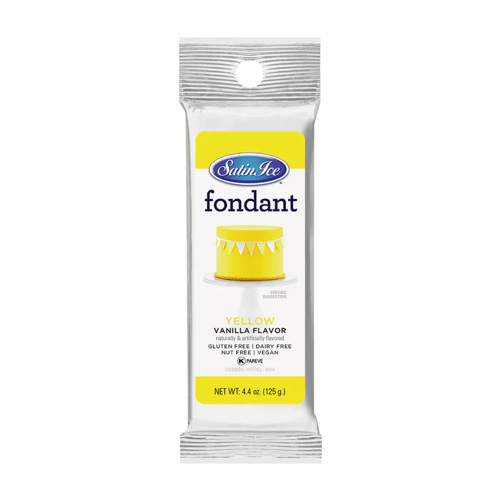 Satin Ice Fondant 4.4 oz-Yellow